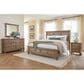 Riva Ridge Oxford 4-Piece California King Panel Storage Bedroom Set in Tan with USB Ports, , large