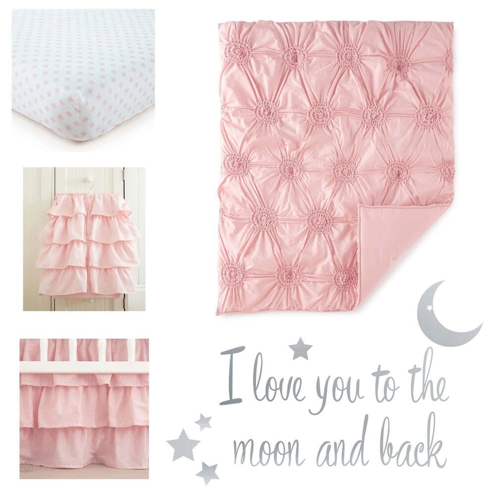 Levtex Willow 5-Piece Nursery Crib Bedding Set in Pink, , large
