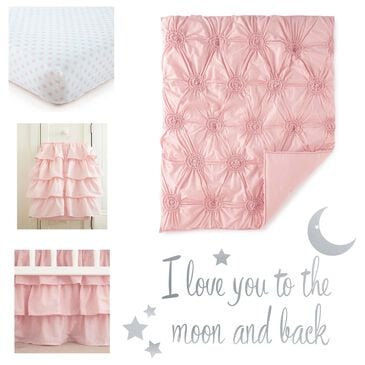 Levtex Willow 5-Piece Nursery Crib Bedding Set in Pink, , large