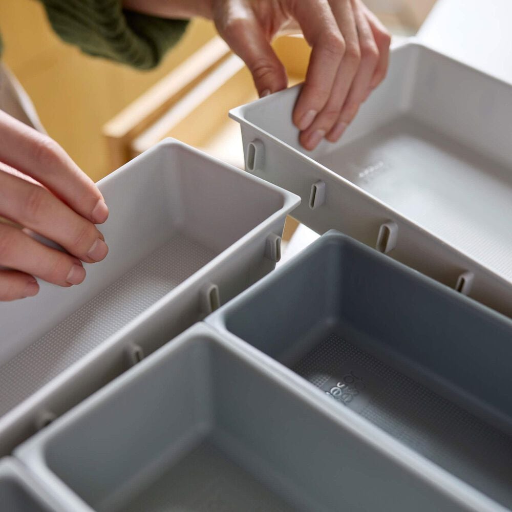 Joseph Joseph Blox 10-piece Modular Drawer Organizer Set in Grey and Stone, , large