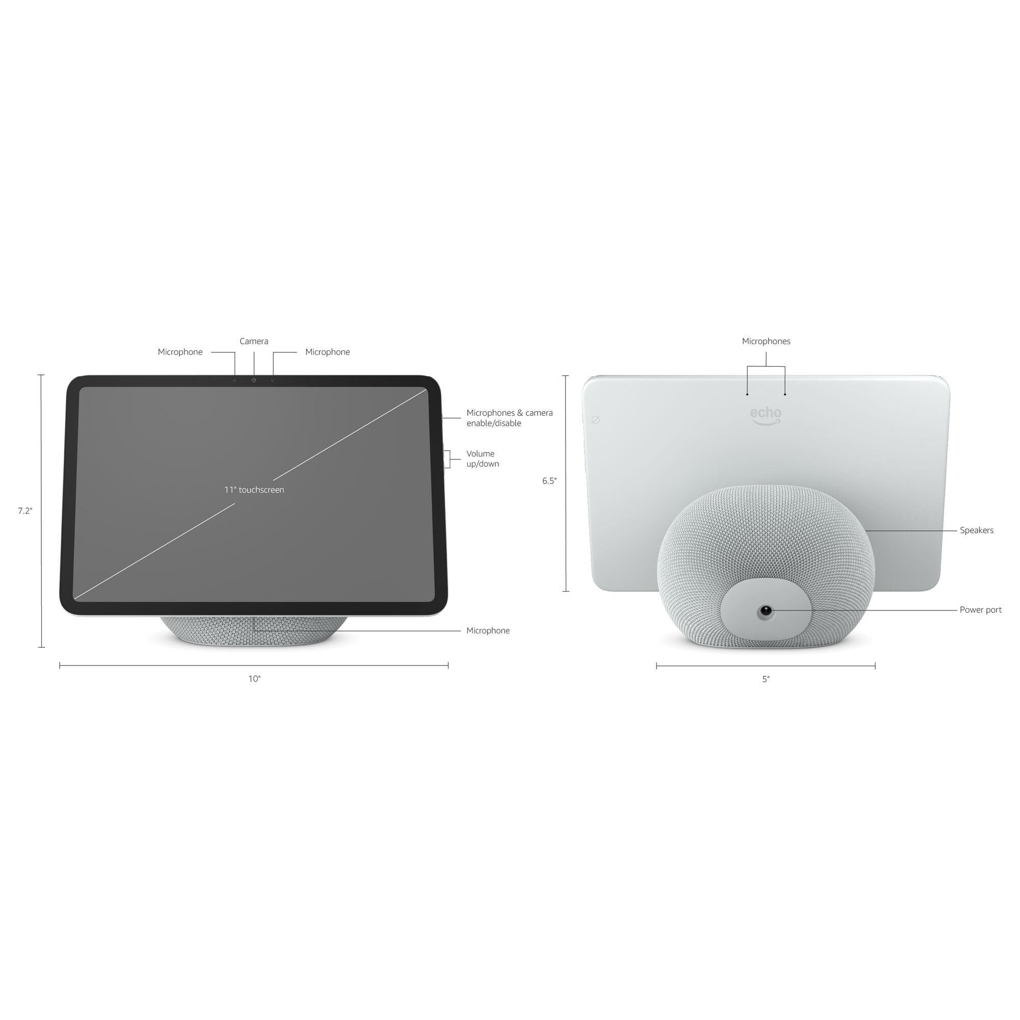 Amazon Echo Show 11 Smart Display with Spatial Audio in Glacier White