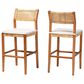 Baxton Studio Chatura Bar Stool in Honey (Set of 2), , large