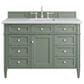 James Martin Vanities Brittany 48" Single Bathroom Vanity in Smokey Celadon with 3 cm Arctic Fall Solid Surface Top and Rectangular Sink, , large