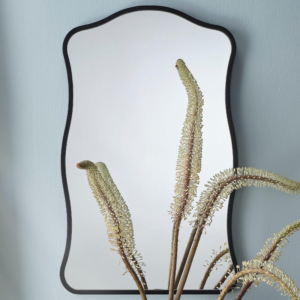 Splendor Living Dunsmore Wavy Wall Mirror in Black, , large