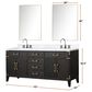 Lexora Home Laurel 72" Double Bathroom Vanity in White Oak with White Quartz Top and Rectangular Sinks, , large