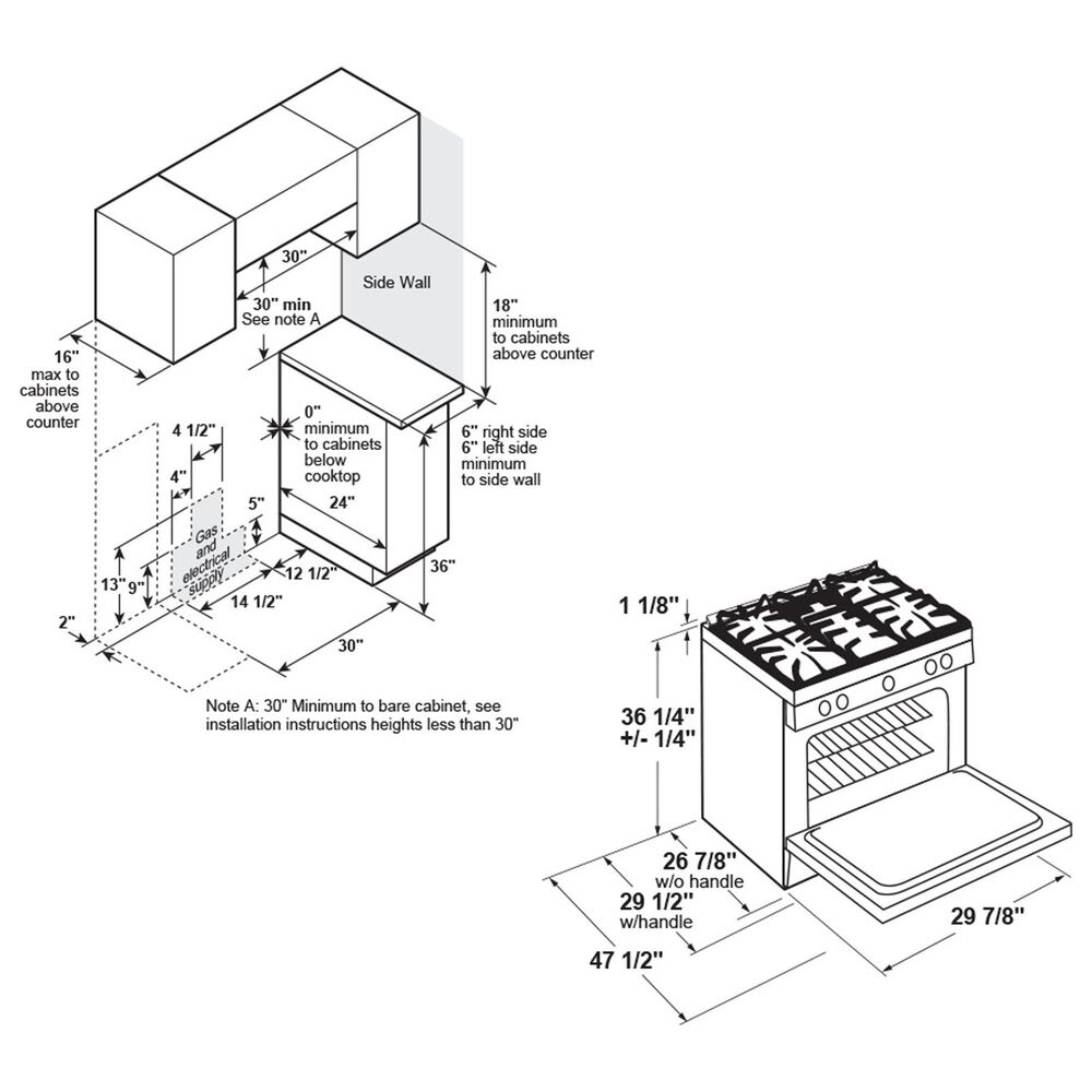 GE Profile 30" Smart Slide-In Front Control Gas Range in Black Stainless Steel, , large