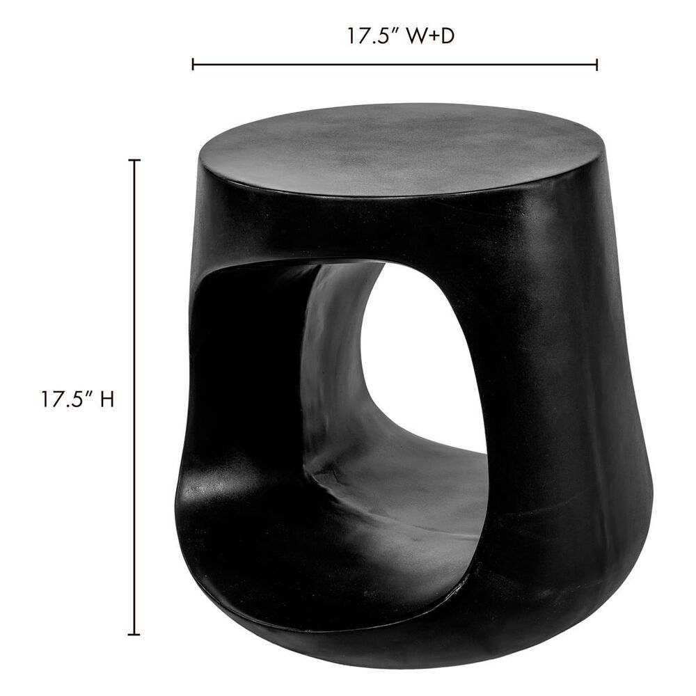 Moe&#39;s Home Collection Rothko Patio Stool in Black, , large