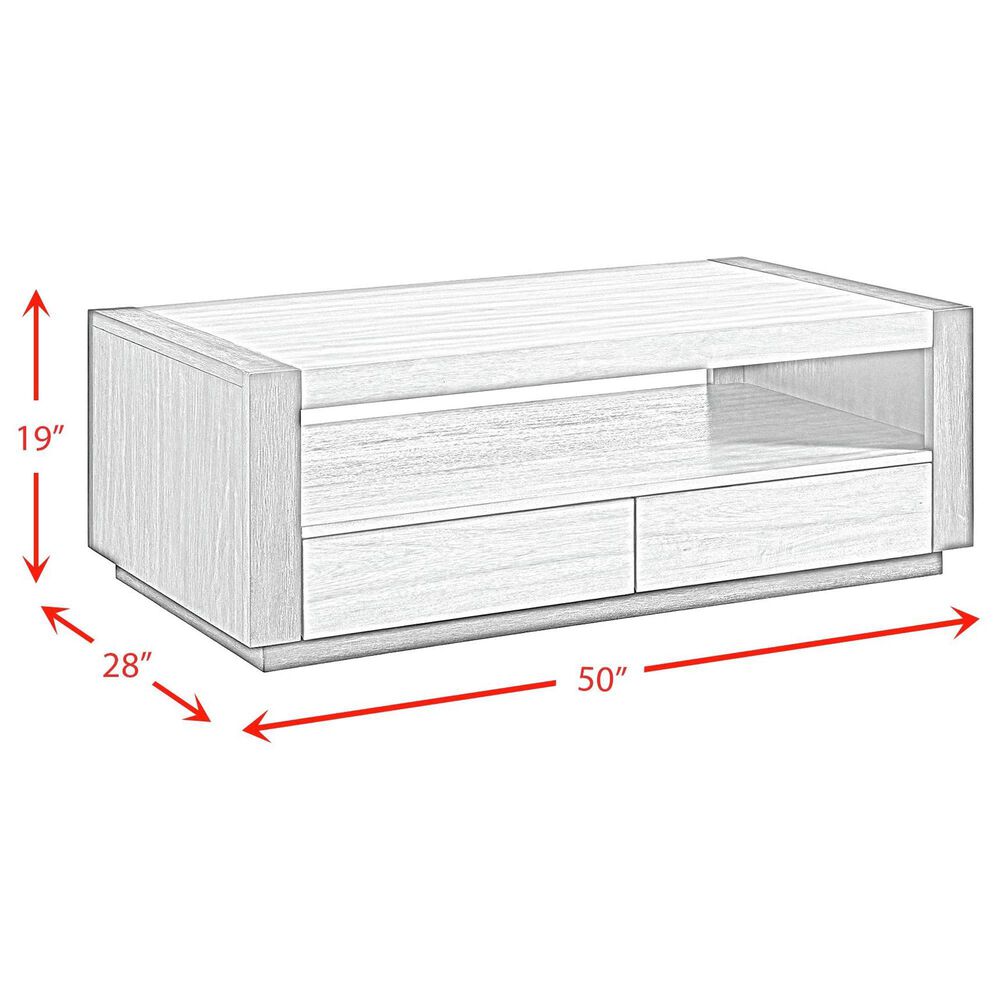 Mayberry Hill Breckenridge 2-Drawer Coffee Table in Light Oak and Black, , large