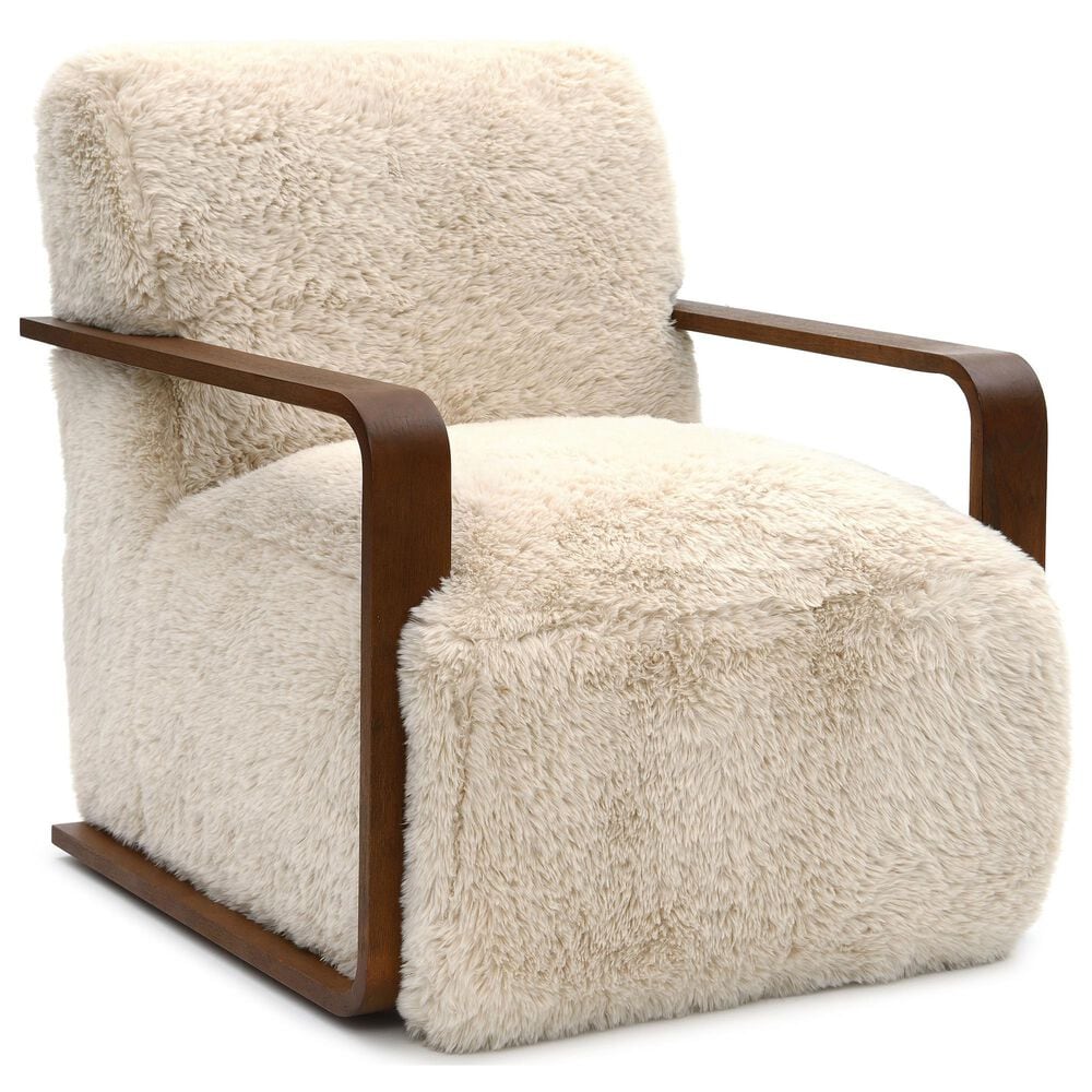 Furniture of America Neyra Short- Haired Accent Chair in Beige, , large