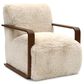 Furniture of America Neyra Short- Haired Accent Chair in Beige, , large