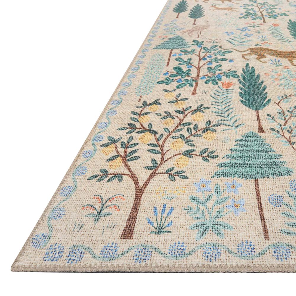 Rifle Paper Co. Menagerie MEN-02 7&#39;6&quot; x 9&#39;6&quot; Cream Area Rug, , large