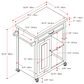 CorLiving Sage 2 Shelves Kitchen Cart in White, , large