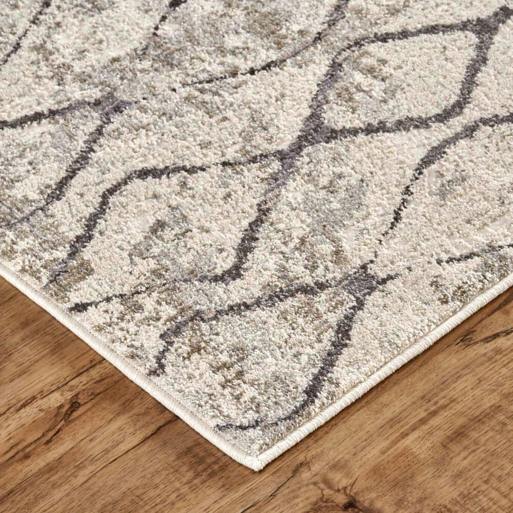 Feizy Kano 2&#39;7&quot; x 8&#39; Sand and Charcoal Runner, , large