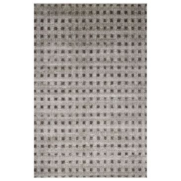 Loloi Bleecker Silver and Charcoal 4" x 6" Area Rug, , large