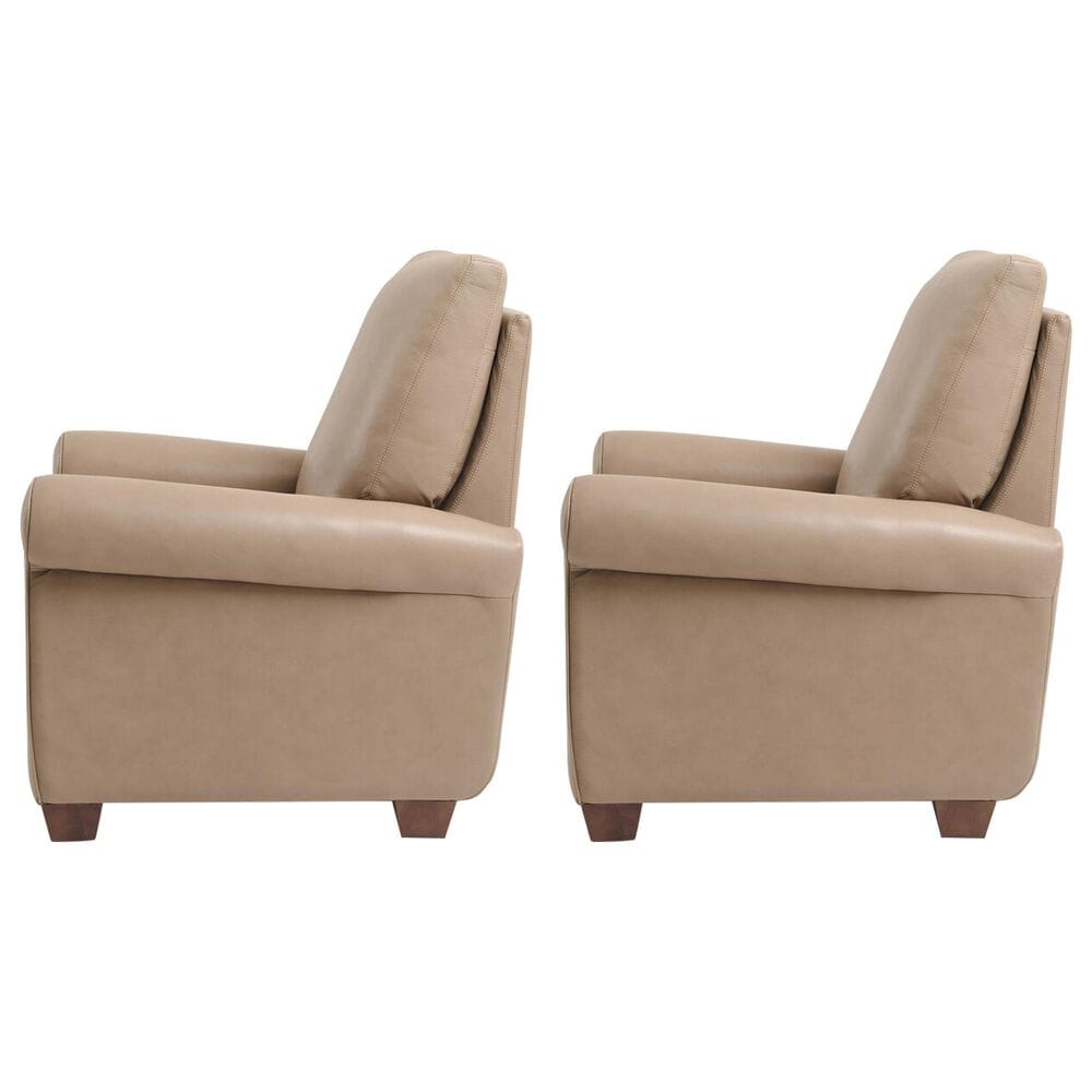 American Leather Savoy Power Recliner in Titan Champagne (Set of 2), , large