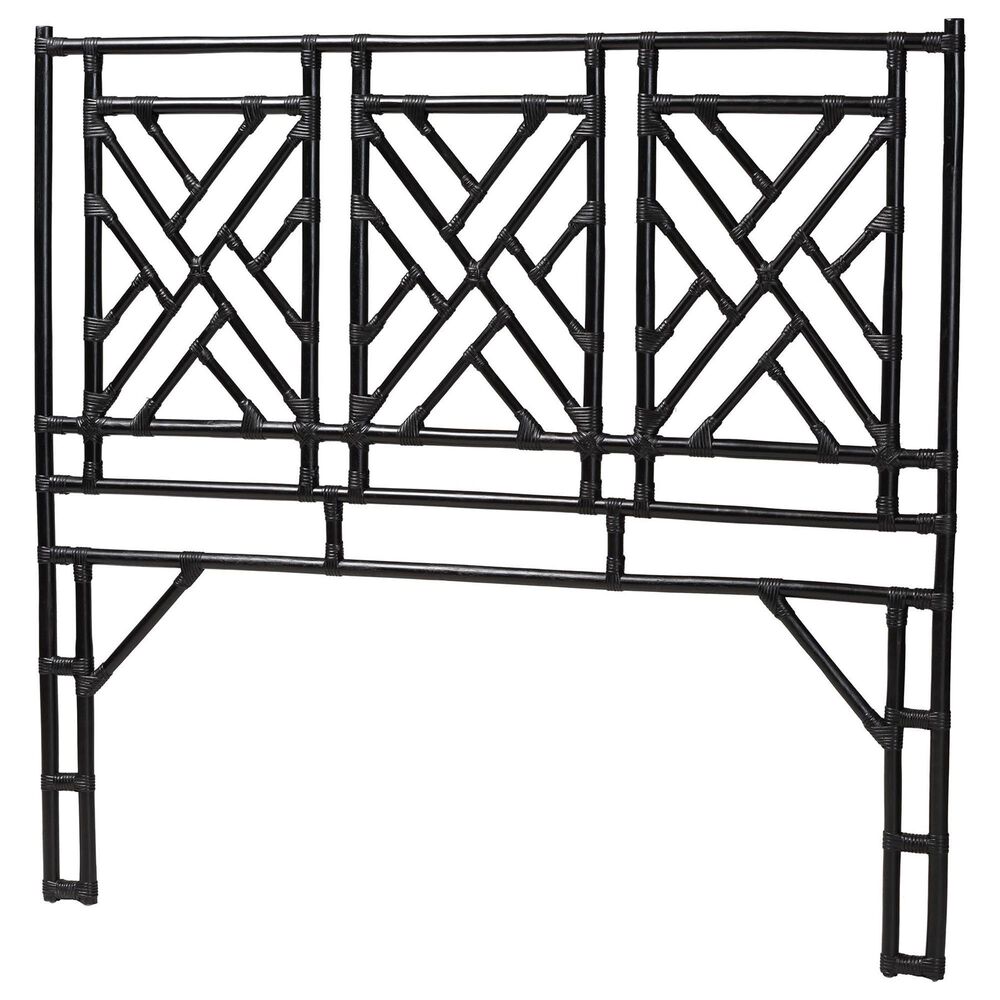 Baxton Studio Karavo Queen Standalone Headboard in Black, , large