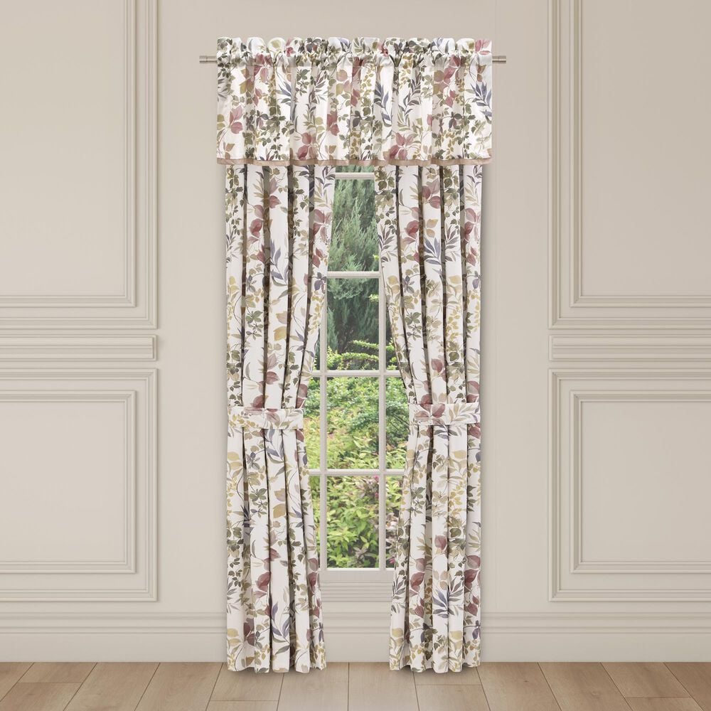 J. Queen New York Rosewood 84&quot; x 41&quot; Square Window Panel Pair in Blush, Green and Gold, , large