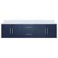 Lexora Home Geneva 72" Double Bathroom Vanity in Navy Blue with 2 cm White Quartz Top and Rectangular Sinks, , large