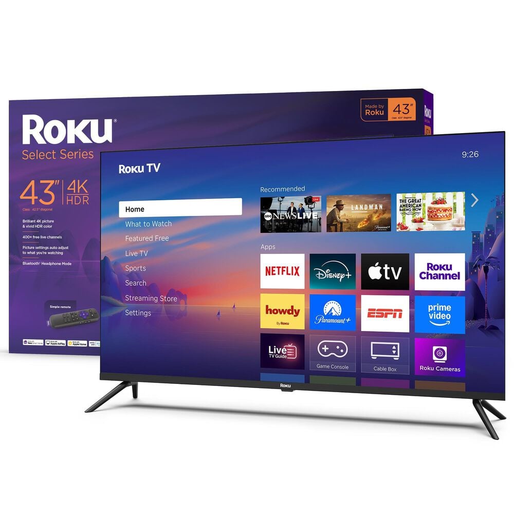 Roku 43" Class Select Series 4K LED in Black - Smart TV, , large