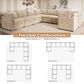 HOMLUX 8-Piece Oversized U-Sectional in Beige, , large