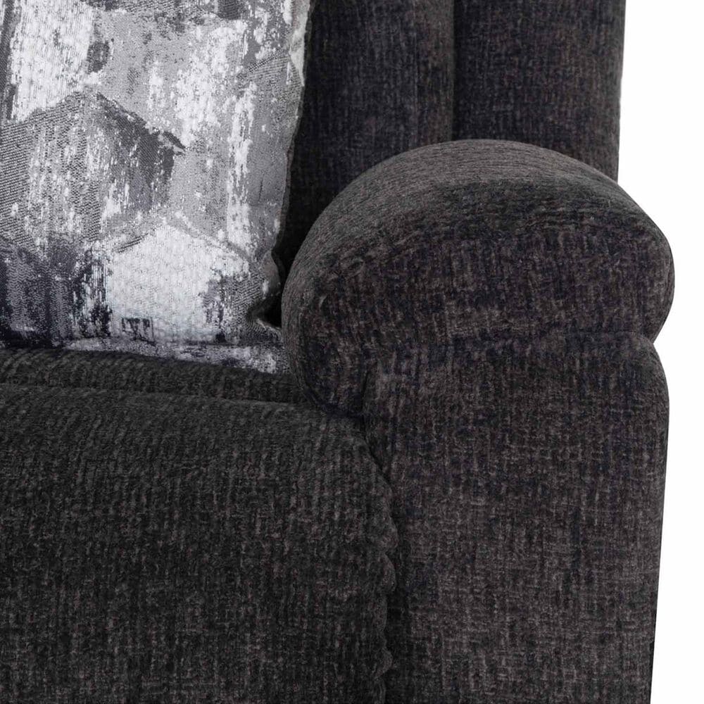 Moore Furniture Heston Manual Reclining Console Loveseat with Storage in Frenzy Graphite, , large