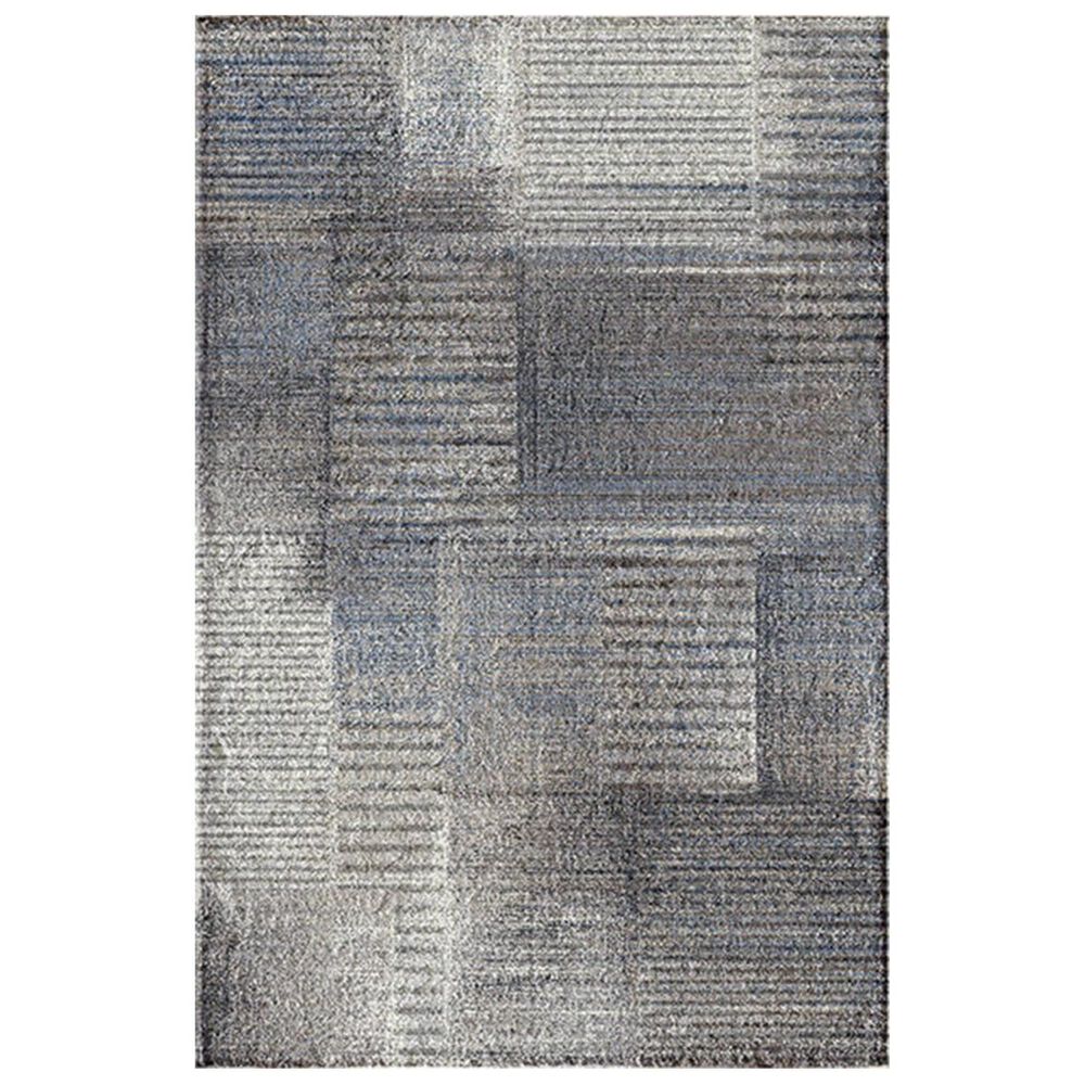 Trisha Yearwood Rug Collection Trisha Yearwood Relax Atlanta Rain 7"10" x 9"10" Brown and Blue Area Rug, , large