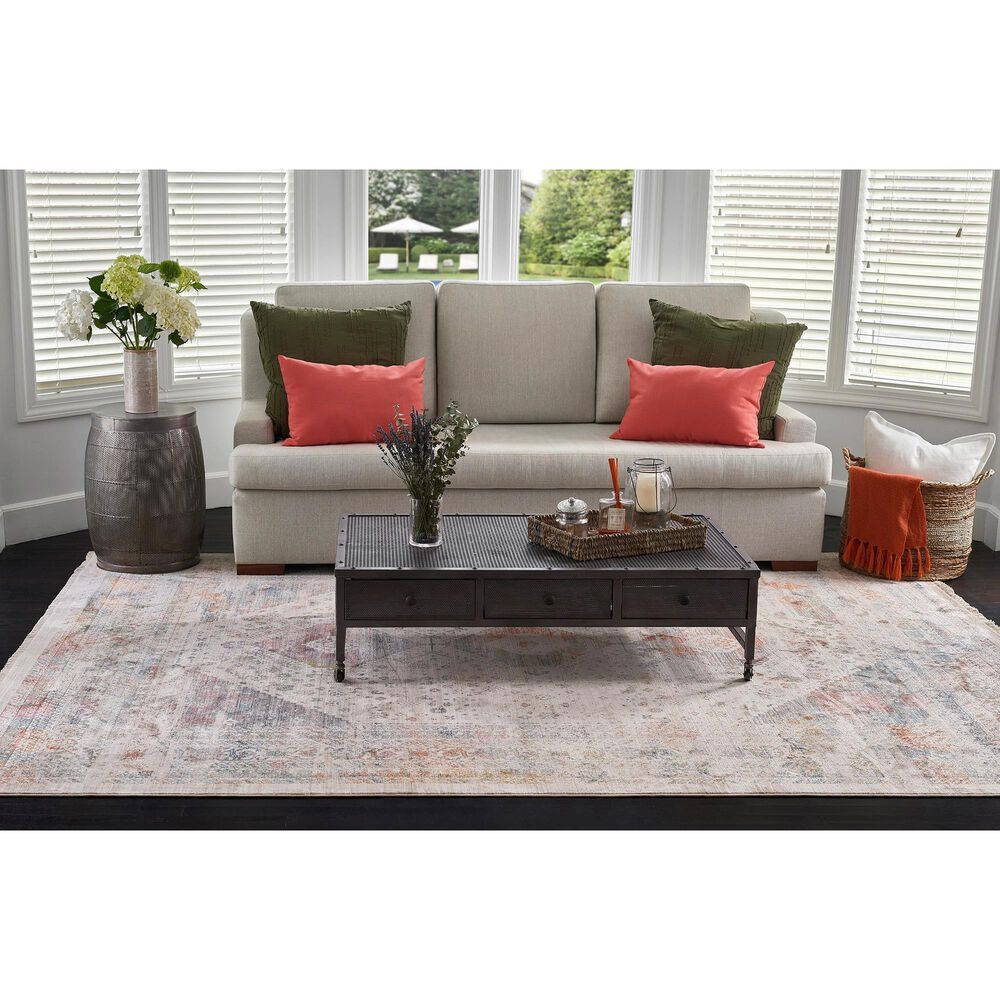 Momeni Izmir IZ-04 9&#39; x 12&#39; Tan, Blue and Rust Area Rug, , large