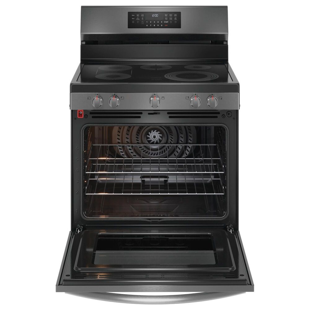 Frigidaire Gallery 30&quot; Rear Control Electric Range with Total Convection in Black Stainless Steel, , large