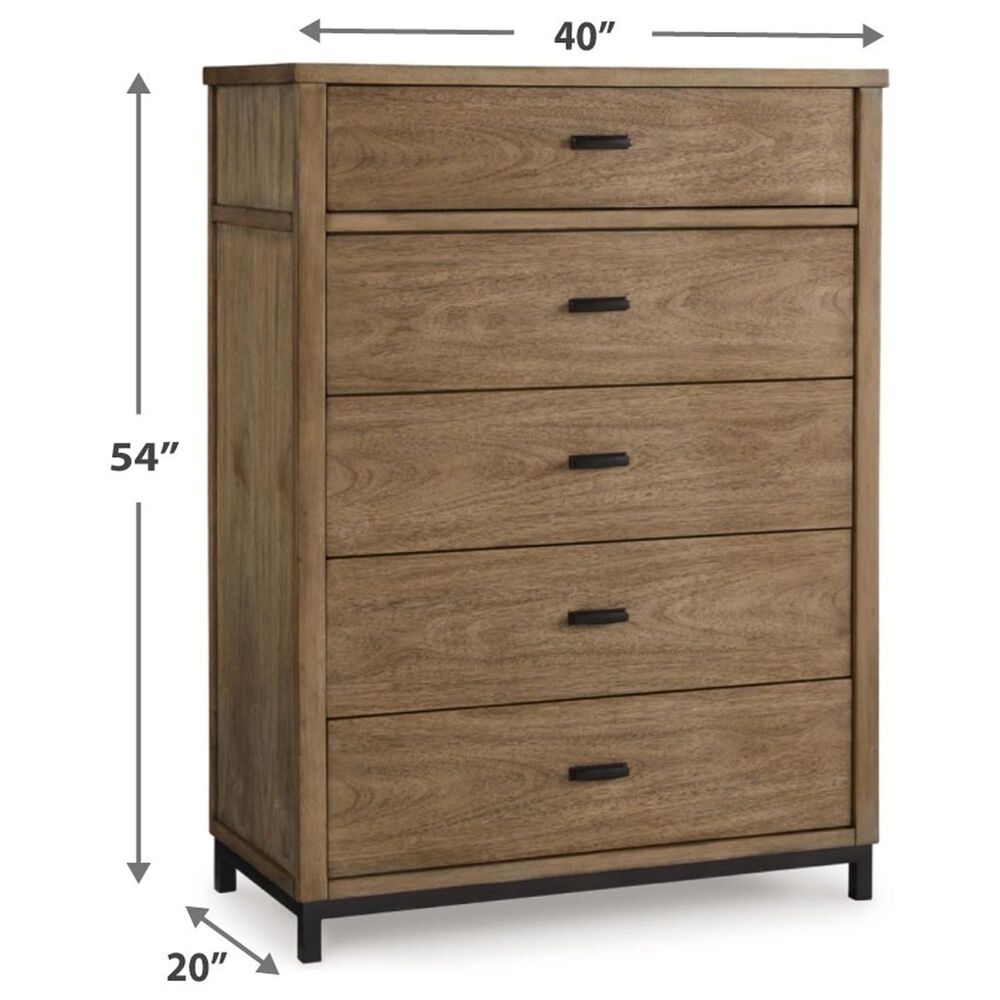 Ashley Tomtyn 5-Drawer Chest in Light Brown, , large