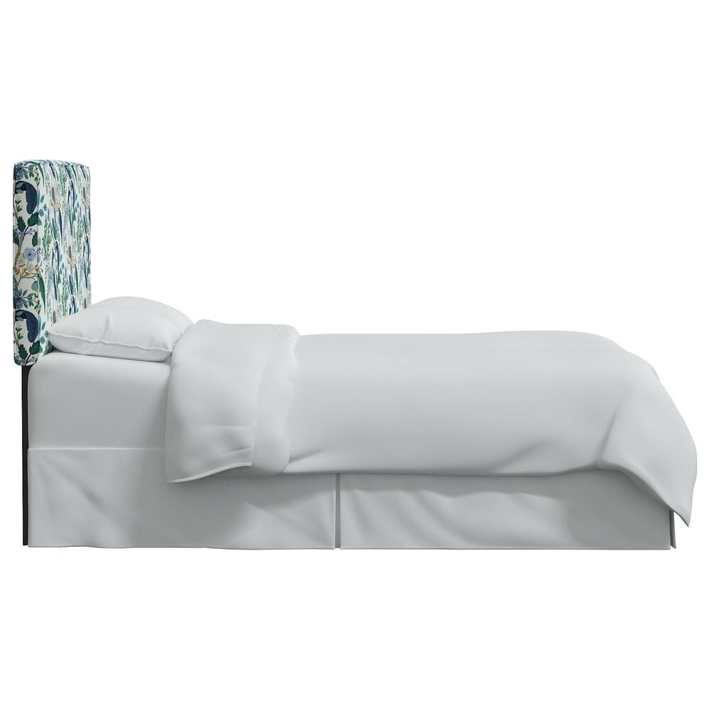 Rifle Paper Co Crafted by Cloth &amp; Company Elly Twin Headboard in Peacock Blue/White, , large