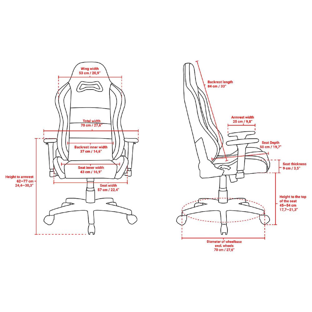 Arozzi Torretta 2023 Edition Soft PU Gaming Chair in Black and Red, , large