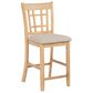 Pacific Landing Lavon 5-Piece Oval Counter Height Dining Set in Light Oak, , large