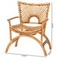 Baxton Studio Mamba Arm Chair in Light Honey, , large