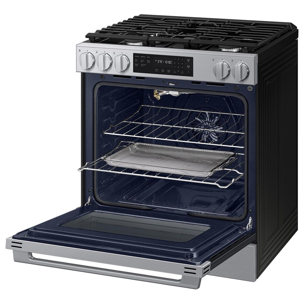 Samsung Bespoke 6.0 Cu. Ft. Smart Slide-In Gas Range with No-Preheat Air Fry Max in Stainless Steel, , large