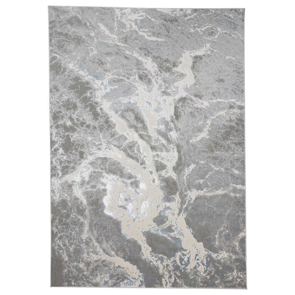 Feizy Azure 3539F 6"7" x 9"6" Gray and Blue Area Rug, , large