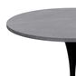 Leisuremod LeisureMod Verve Collection Modern Bar Height Table Black Base with 27 Round Marble Grey Sintered Stone Top, , large