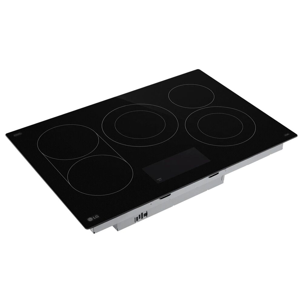 LG 2-Piece Kitchen Package with Print Proof Stainless Steel 9.4 Cu. Ft. Smart Double Wall Oven and Black 30" Electric Cooktop, , large