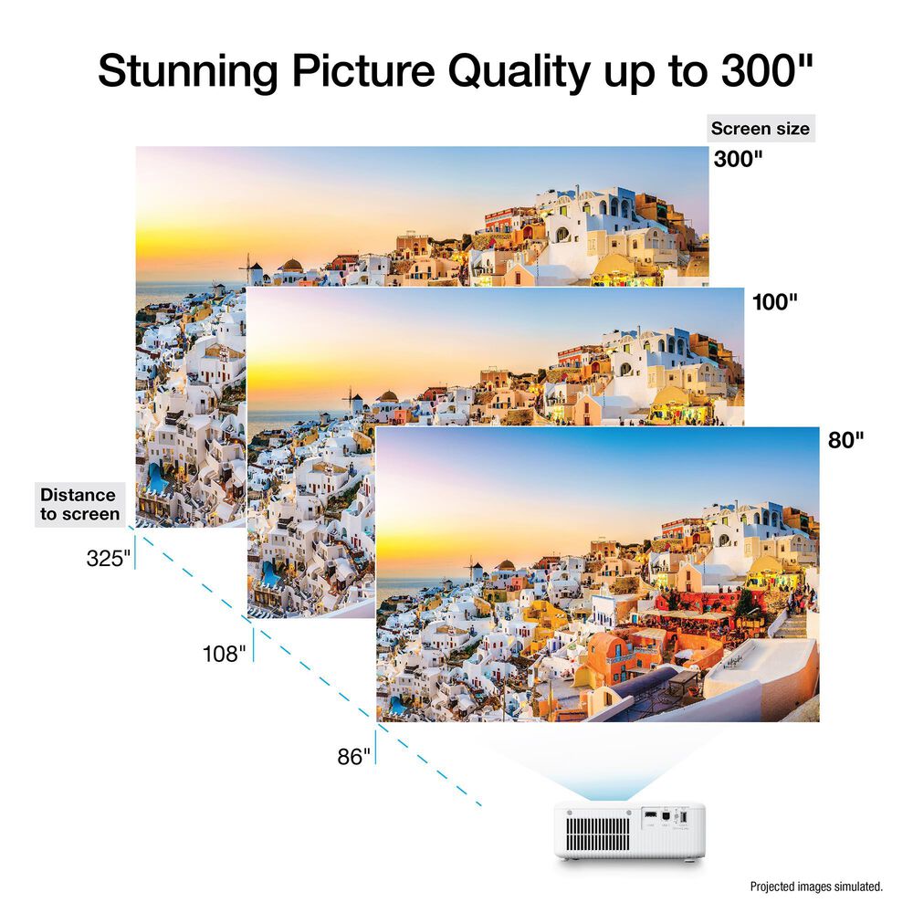 Epson EpiqVision Flex CO-FH02 Full HD 1080p Smart Streaming Portable Projector, 3-Chip 3LCD, Android TV, Bluetooth in White, , large