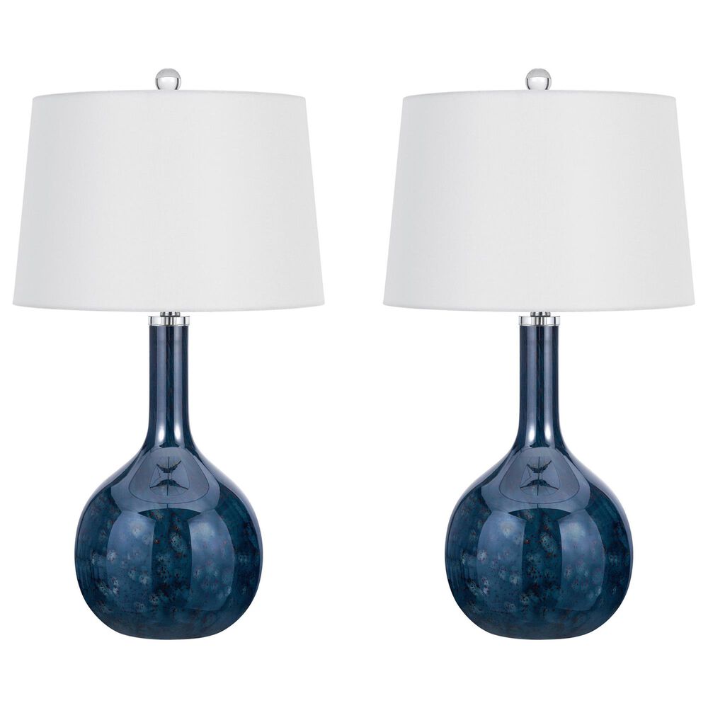 Cal Lighting Nivala Table Lamp in Antique Blue Luster (Set of 2), , large
