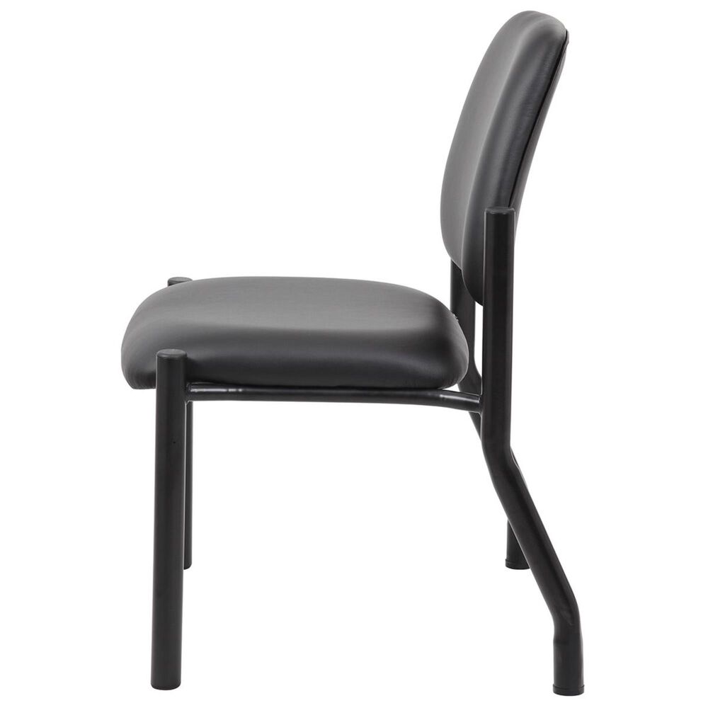 Regal Co. Boss Armless Guest Chair in Black, , large