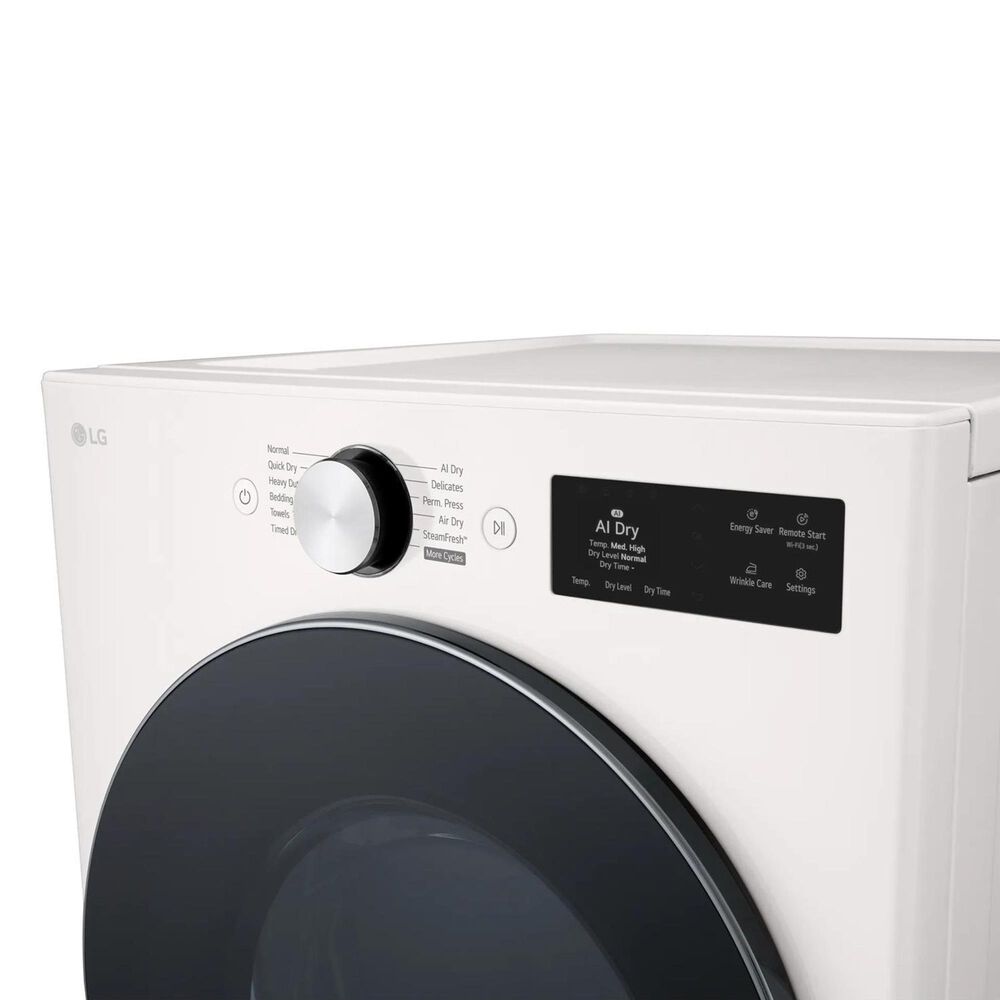LG 7.4 Cu. Ft. Smart Front Load Gas Dryer with TurboSteam in Alphine White, , large