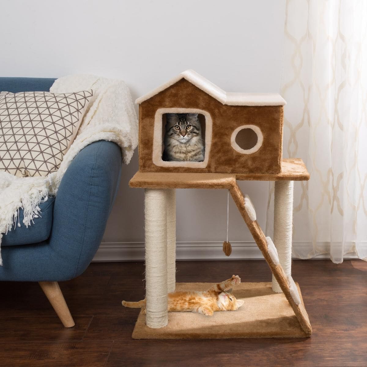Nerdy cat tree top
