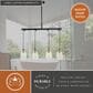 Vaxcel Kassidy 4-Light Linear Chandelier in Black and Natural Brass, , large