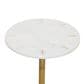 Maple and Jade 27" Accent End Table in Gold and White, , large