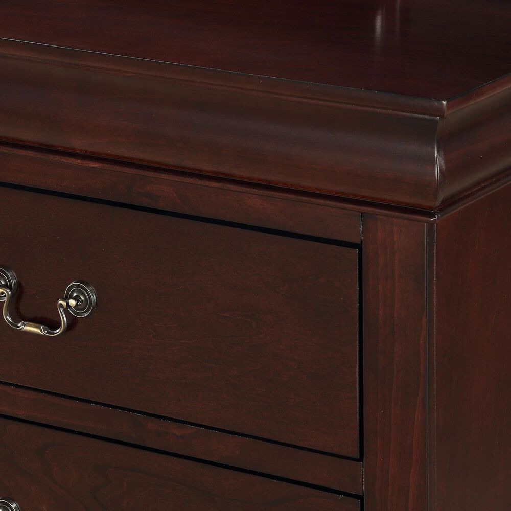 Crown Mark Louis Philip 6 Drawer Dresser Only in Cherry, , large