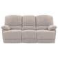 CorLiving Lea Reclining Console Sofa with Cupholders in Beige Fabric, , large