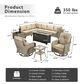 HOMLUX 11-Piece Outdoor Modular Sofa Conversation Set in Beige, , large
