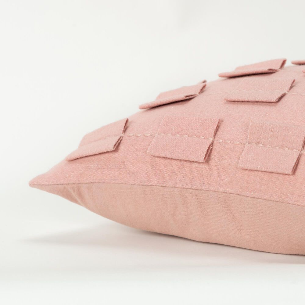 Rizzy Home Donny Osmond 20&quot; Down Filled Pillow in Blush, , large