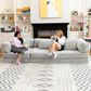 Jaxx Unsofa Stationary Sofa in Light Grey, , large