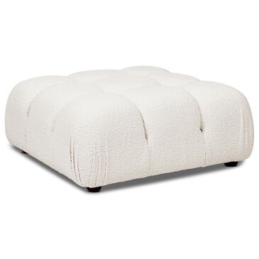 Jennifer Taylor Home Marcel Cocktail Ottoman in Ivory White, , large